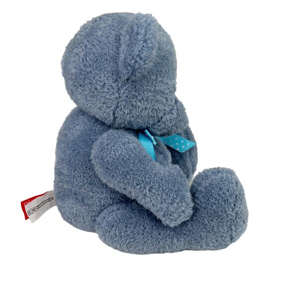 Gitzy Blue Teddy Bear Polka Dot Ribbon 160120 9.5" New - Picture 6 of 10